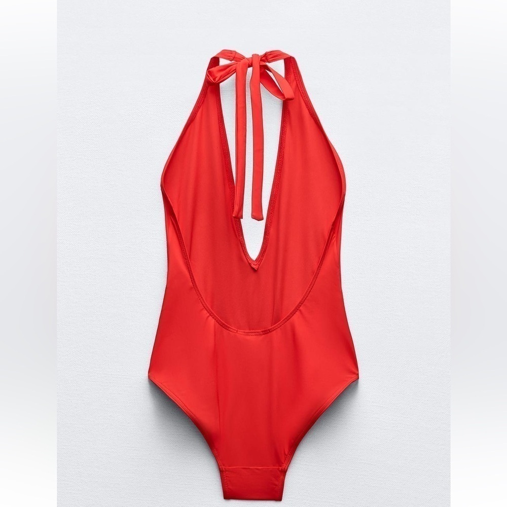 Zara NWT red halter swimsuit - Picture 8 of 8